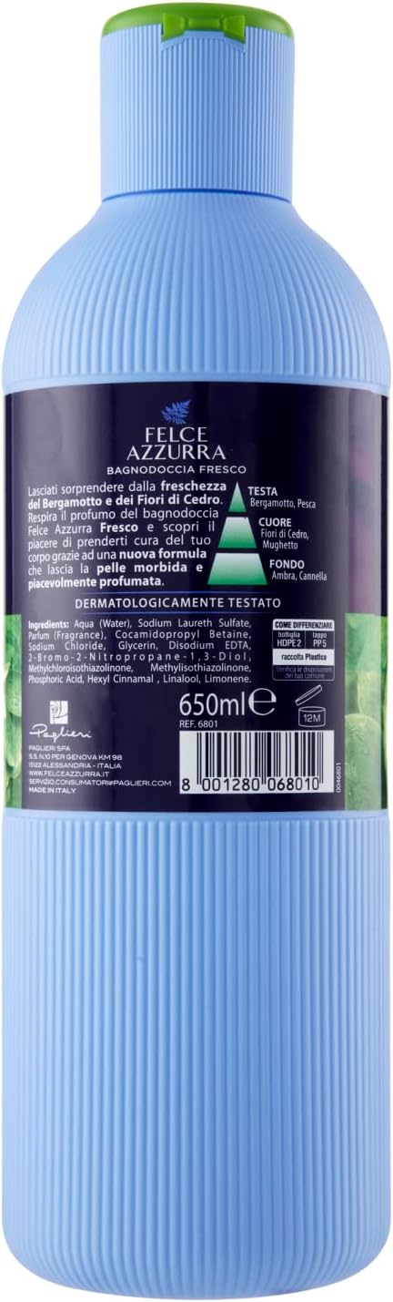 Felce Azzurra Fresco Bath &amp; Shower Gel – Bergamot &amp; Cedar Blossom