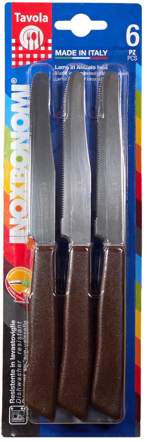 Inoxbonomi Tavola Stainless Steel Table Knives – 6 Piece Set