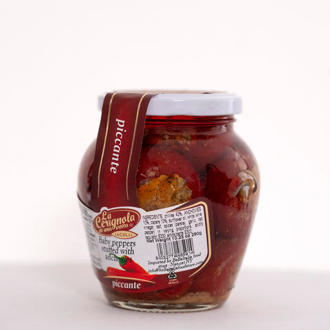 La Cerignola Baby Peppers Stuffed with Anchovies– Piccante