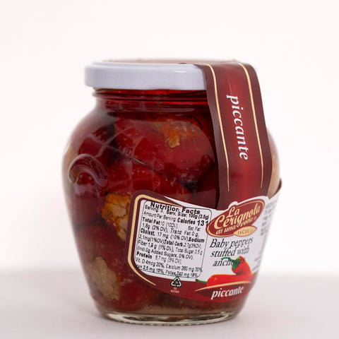 La Cerignola Baby Peppers Stuffed with Anchovies– Piccante