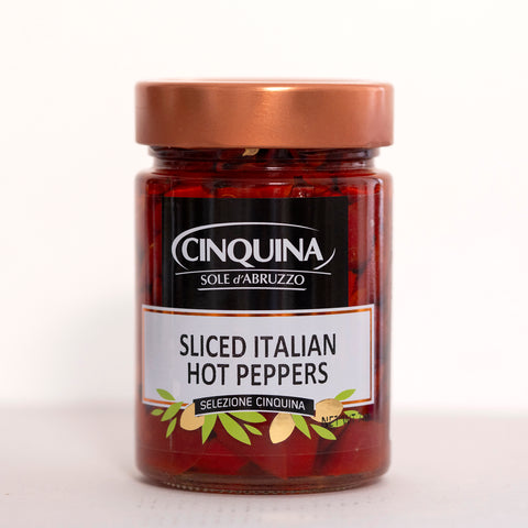 Cinquina Sliced Italian Hot Peppers