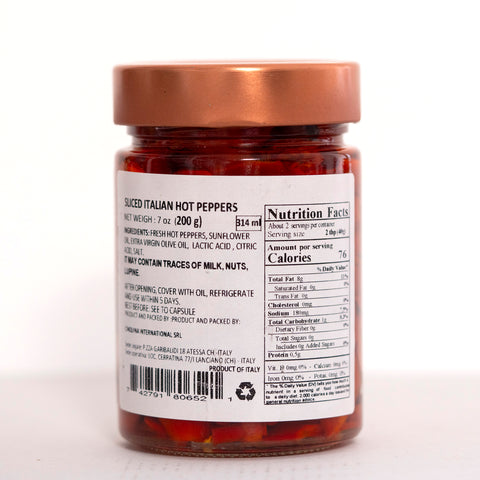 Cinquina Sliced Italian Hot Peppers