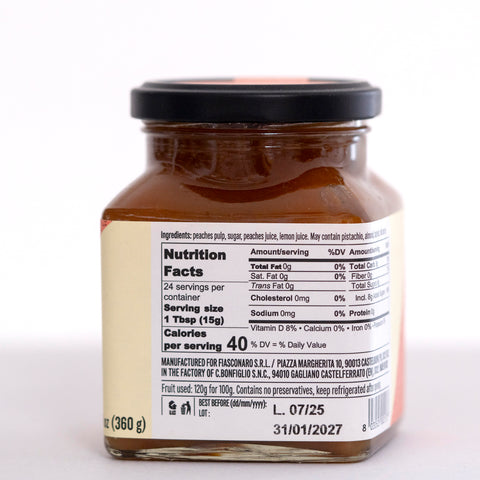 Fiasconaro – Pesca di Leonforte P.G.I. Peaches Extra Jam (12.69 oz / 360g)