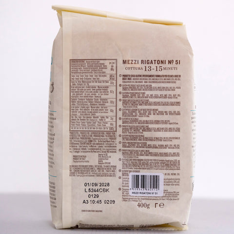 Rummo Gluten Free Mezzi Rigatoni No. 51 – 400g