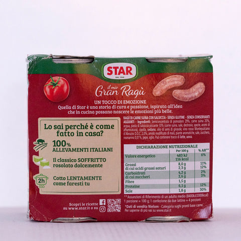 Star Gran Ragù with Sausage (Il Mio Gran Ragù con Salsiccia)