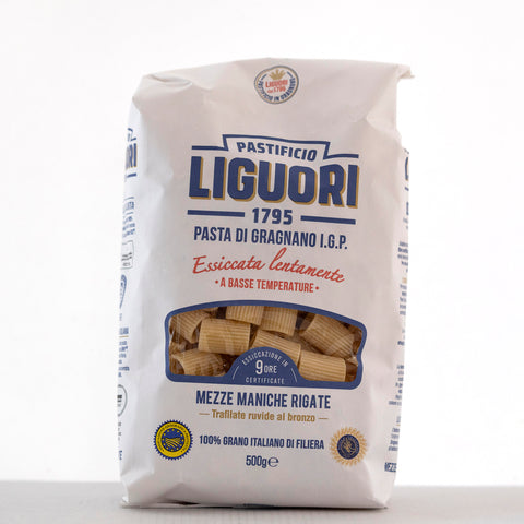 Liguori Mezze Maniche Rigate – Pasta di Gragnano IGP (500g)