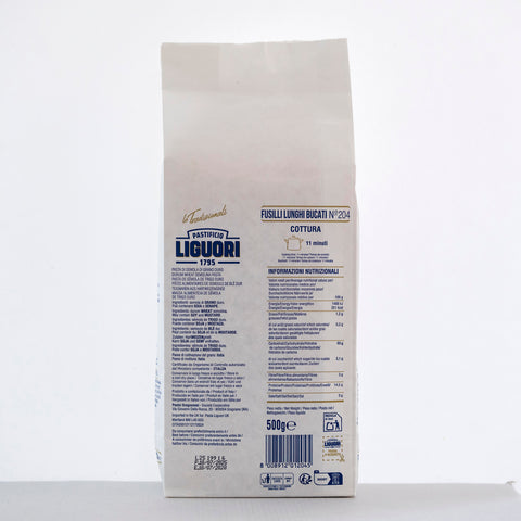 Liguori Fusilli Lunghi Bucati N°204 – Pasta di Gragnano IGP (500g)