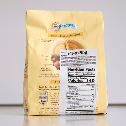 Mulino Bianco Baiocchi Cookies with Hazelnut & Cocoa Cream