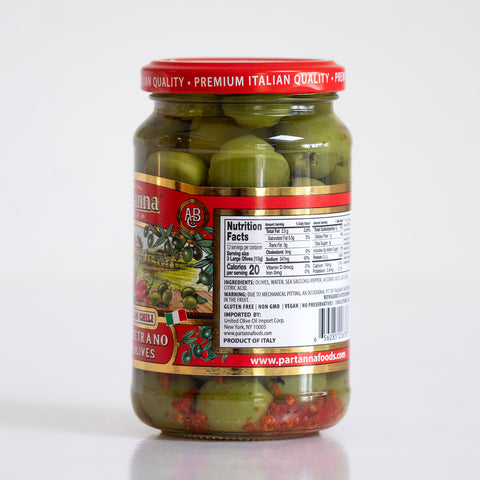 Partanna Castelvetrano Green Olives with Calabrian Chili