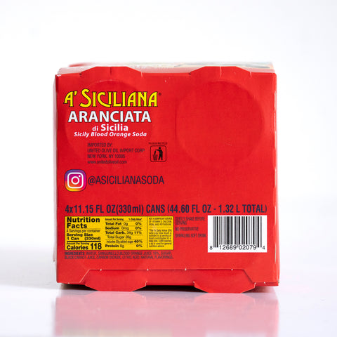 A’Siciliana Aranciata (Blood Orange Soda 4 pack)