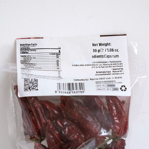 Sapori Antichi Dried Calabrian Hot Peppers (30g)