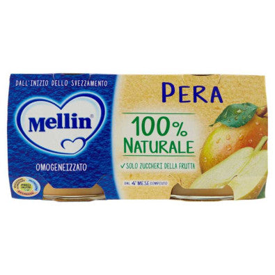 Mellin Pera – 100% Natural Pear Purée – 2 Pack