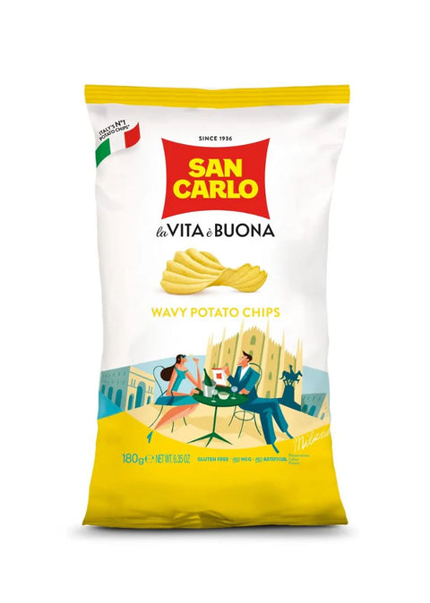 San Carlo Wavy Potato Chips – Milano Edition (180g)