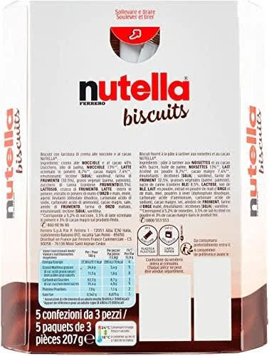 Nutella Biscuits – Golden Crunchy Biscuits with a Creamy Nutella Heart (5-Pack T3 Wraps)