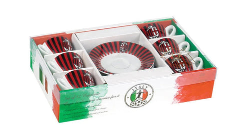 AC Milan Espresso Cup Set (6-Piece Service)